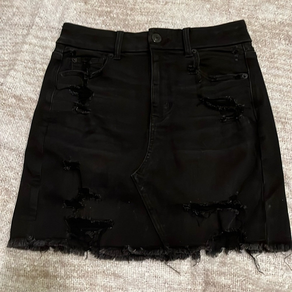American Eagle~ “Next Level Stretch” Black Jean Skirt